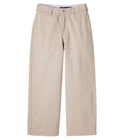 Polo Ralph Lauren Kids' Cotton Twill Chinos In Neutral
