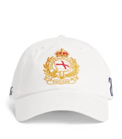 Polo Ralph Lauren Cotton Twill England Crest Baseball Cap In White