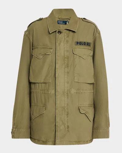 Polo Ralph Lauren Cotton Twill Field Jacket In Olive Mountain