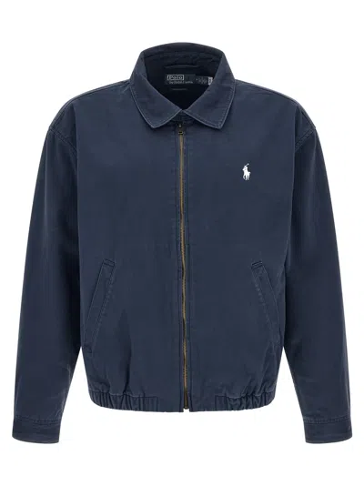 Polo Ralph Lauren Cotton Twill Jacket In Navy