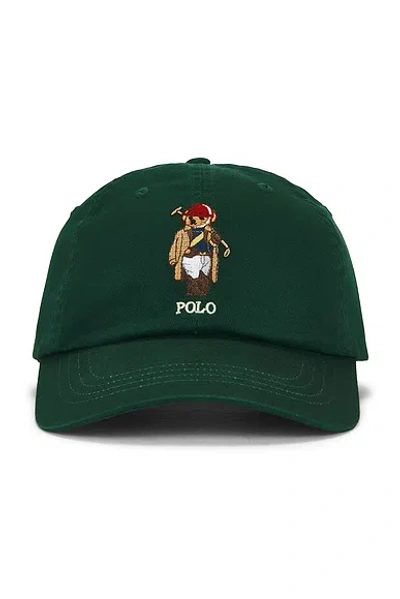 Polo Ralph Lauren Cotton Twill Novelty Bear Sport Cap In Green