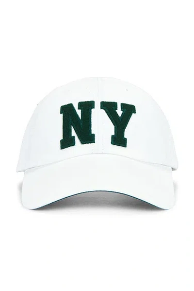 Polo Ralph Lauren Cotton Twill Ny Patch Logo Sport Cap In White