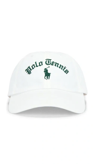 Polo Ralph Lauren Cotton Twill Polo Tennis Sport Cap In White