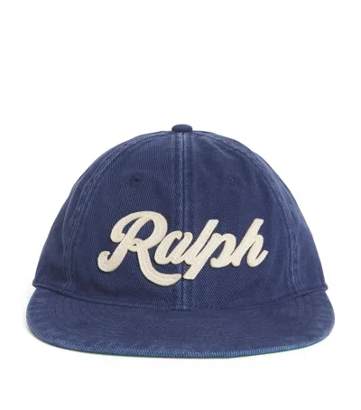 POLO RALPH LAUREN COTTON TWILL 'RALPH' APPLIQUÉ CAP