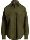 Polo Ralph Lauren Cotton Twill Workshirt In Green