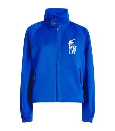 Polo Ralph Lauren Cotton Twill Windbreaker Jacket In Blue