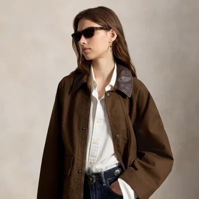 Polo Ralph Lauren Cotton Utility Jacket In Court Brown