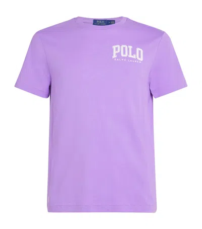 Polo Ralph Lauren Cotton Varsity Logo T-shirt In Purple