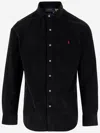 Polo Ralph Lauren Cotton Velvet Shirt In Black