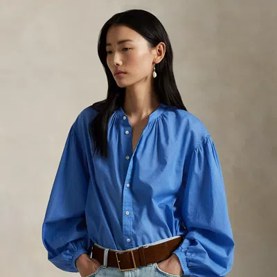 Polo Ralph Lauren Cotton Voile Shirt In Pond Blue