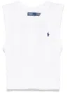 Polo Ralph Lauren Ctn Cbl Slp Cleeveless Pullover In White