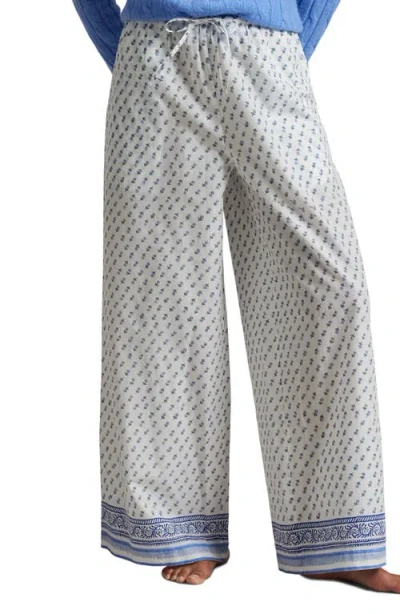 Polo Ralph Lauren Cotton Wide Leg Pajama Pants In White Cloud