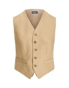 POLO RALPH LAUREN POLO RALPH LAUREN COTTON-WOOL TWILL VEST WOMAN TAILORED VEST SAND SIZE 8 COTTON, WOOL