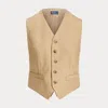 Polo Ralph Lauren Cotton-wool Twill Waistcoat In Neutral