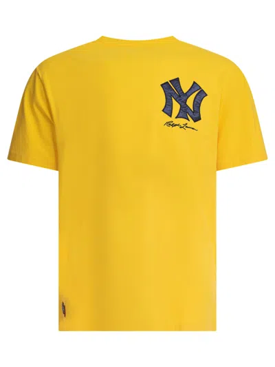 Polo Ralph Lauren Yankees Crewneck T-shirt In Yellow