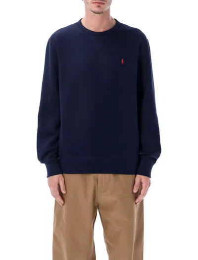Polo Ralph Lauren Cotton-blend Crewneck Sweatshirt In Black