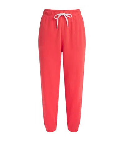 Polo Ralph Lauren Cotton-blend Cuffed Sweatpants In Red