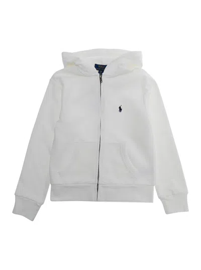 Polo Ralph Lauren Cotton-blend Hoodie In White