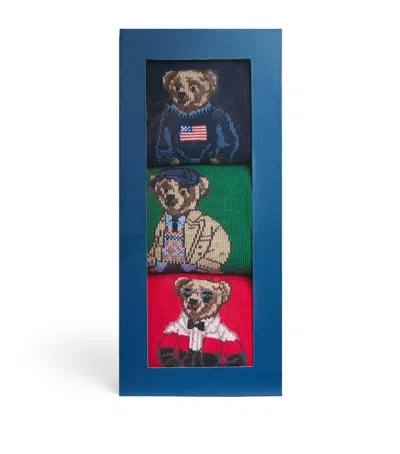 Polo Ralph Lauren Cotton-blend Polo Bear Socks In Animal Print