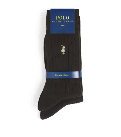Polo Ralph Lauren Cotton-blend Polo Bear Socks In Black