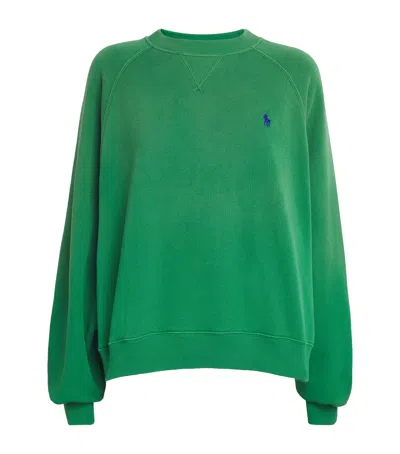 Polo Ralph Lauren Cotton-blend Polo Pony Sweatshirt In Green