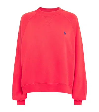 Polo Ralph Lauren Cotton-blend Polo Pony Sweatshirt In Red