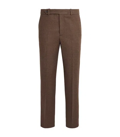 Polo Ralph Lauren Cotton-blend Slim Tailored Trousers In Brown