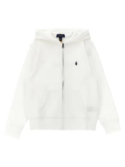 Polo Ralph Lauren Cotton-blend Zip Hoodie In White