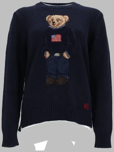 Polo Ralph Lauren Cotton-linen Knit Sweater In Blue