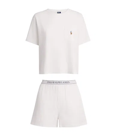 Polo Ralph Lauren Cotton-modal Short Pyjama Set In White