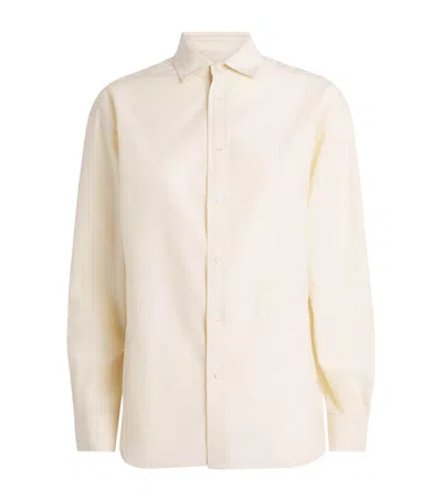 Polo Ralph Lauren Cotton-silk Relaxed-fit Shirt In Neutral