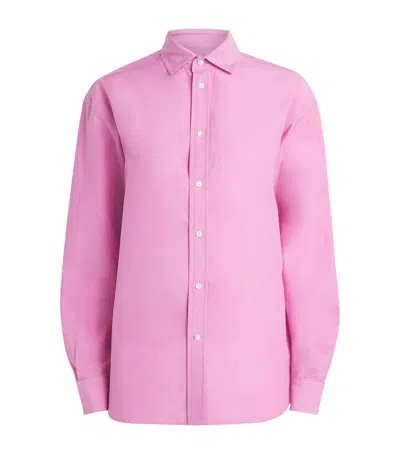 Polo Ralph Lauren Cotton-silk Relaxed-fit Shirt In Pink
