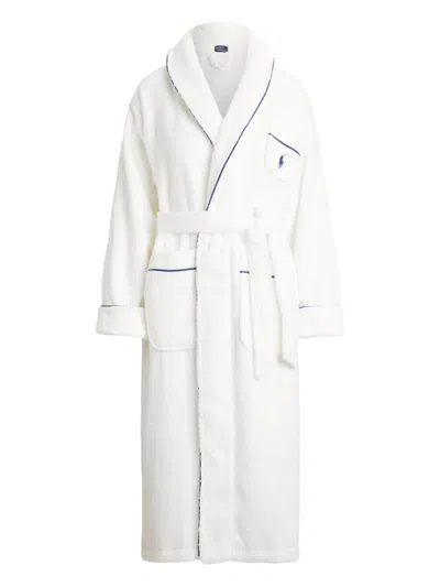 Polo Ralph Lauren Polo Bear Embroidered Robe In White