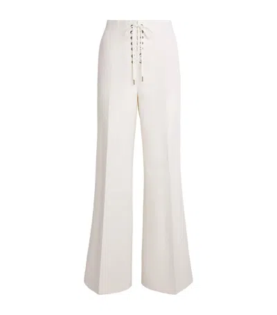 Polo Ralph Lauren Cotton-wool Beaton Lace-up Trousers In Multi