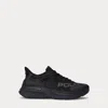 Polo Ralph Lauren Court Blade Ripstop & Nubuck Sneaker In Black/black