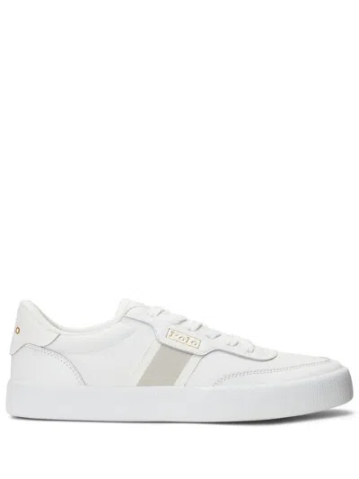 Polo Ralph Lauren Court Leather Sneakers In White