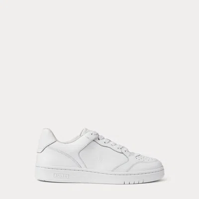 Polo Ralph Lauren Court Leather Trainer In White