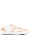 Polo Ralph Lauren Court Logo-debossed Sneakers In Neutrals