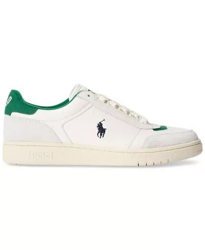 Polo Ralph Lauren Court Sport Sneaker Men's White Lace-up Shoes Zpo3971