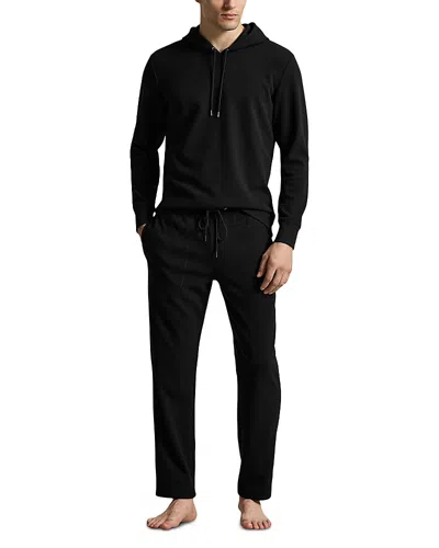 Polo Ralph Lauren Cozy Knit Drawstring Pajama Pants In Black