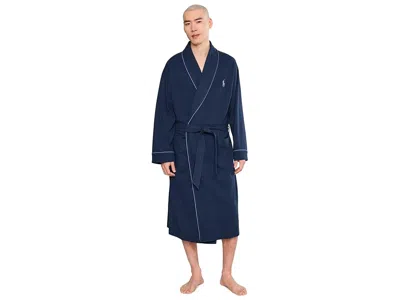 Polo Ralph Lauren Cozy Knit Robe Men's Clothing Cruise Navy/capri Blue Pp: Lg-xl, Polyester/rayon/spandex