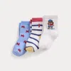 Polo Ralph Lauren Crab-motif Crew Sock 3-pack In Multi