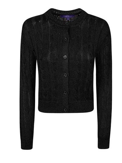 Polo Ralph Lauren Crp Cbl Crd-long Sleeve-cardigan In Black