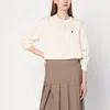 Polo Ralph Lauren Cream-colored Cable-knit Sweater In Wool And Cashmere In Neutral