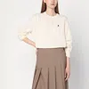 Polo Ralph Lauren Cream-colored Cable-knit Sweater In Wool And Cashmere In Neutral