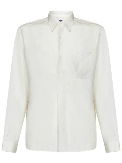 Polo Ralph Lauren Cream-colored Canvas Shirt In White