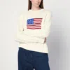 Polo Ralph Lauren Knit Sweater With Classic American Flag Design And Rl Embroidery In Multi