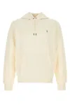 Polo Ralph Lauren Cream Cotton Blend Sweatshirt In Off White