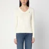 Polo Ralph Lauren Logo Embroidered Cable Knit Sweater In Green