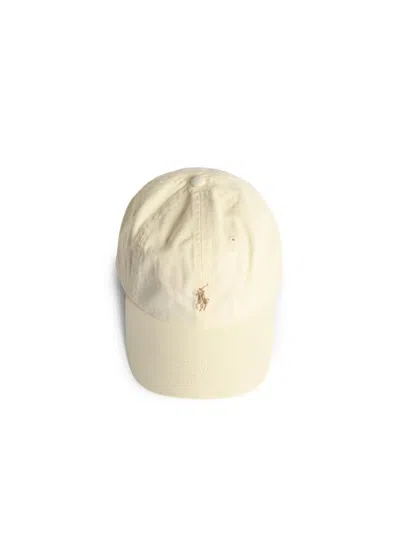 Polo Ralph Lauren Cream Cotton Cap In Neutral